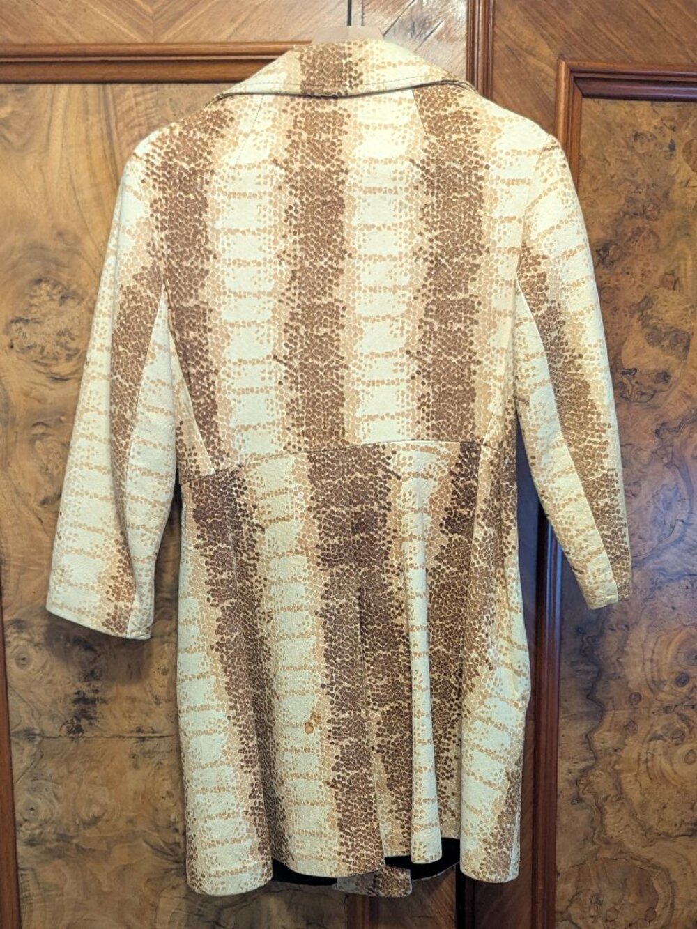 Vintage Women’s Tan Python Suede Coat - Picture 2 of 12